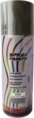 Cosmos Paints CS-DarkGreyPrimer-089-400ML Paint and Primer in One  (400 ml)