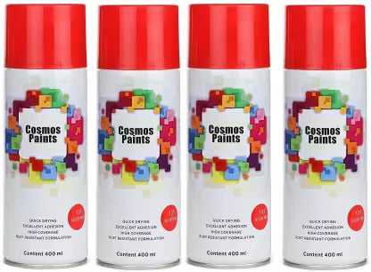 Cosmos Paints Suzuki Spray Paint (Red, 400ml) - Pack of 4 Suzuki Red Spray Paint 1600 ml  (Pack of 4)