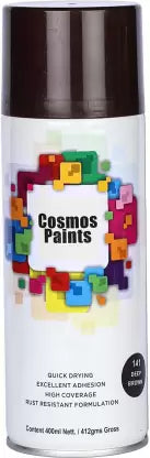 Cosmos Paints Deep Brown Spray Paint (400ml, Deep Brown) - Pack of 2 Deep Brown Spray Paint 800 ml  (Pack of 2)
