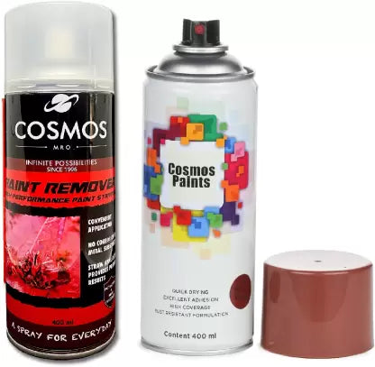 Cosmos Paints Paint Remover & Anti Rust Brown Spray Paint 400 ml  (Pack of 2)