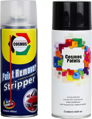 Cosmos Paints Remover & High Heat Black Spray Paints Spray Paint 400 ml  (Pack of 2)