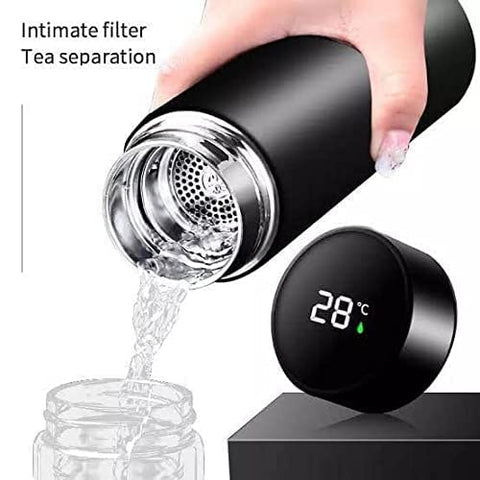 Insulated Stainless Steel LED Temperature Display Smart Thermos Water Bottles (500 ML)