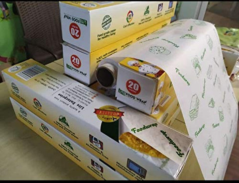 LITE Food Wrapping Paper roll Food Grade Butter Paper roll (20+5 Mtr, White)