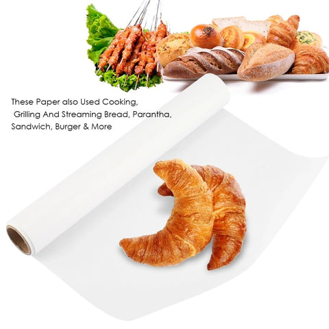 LITE Food Wrapping Paper roll Food Grade Butter Paper roll (40 Mtr, White)