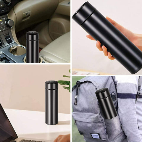 Insulated Stainless Steel LED Temperature Display Smart Thermos Water Bottles (500 ML)