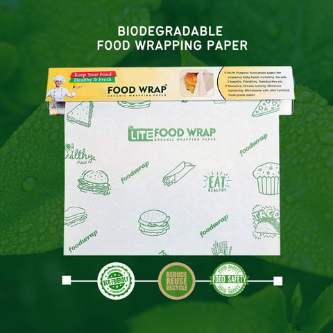Vlite Printed Food Wrap Paper Roll (11Meter, Printed White)