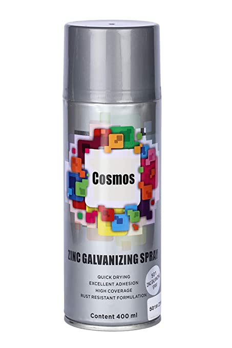 Cosmos Paints Zinc Bright Galvanizing Spray Paint 400ml