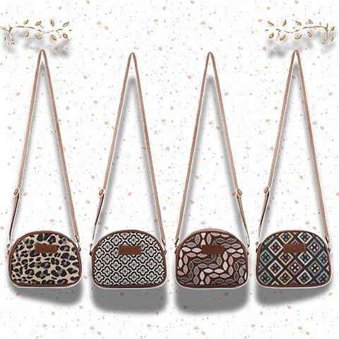 Handcrafted Dice Printed Jute Sling Bag for Girls & Women