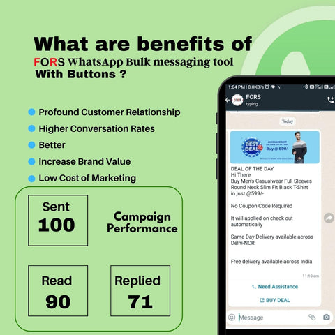 FORS WhatsApp Bulk Messaging Tool Promote Your Website With WA 100% Working, Safe And Fastest
