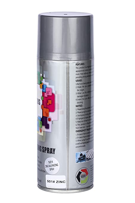 Cosmos Paints Zinc Bright Galvanizing Spray Paint 400ml