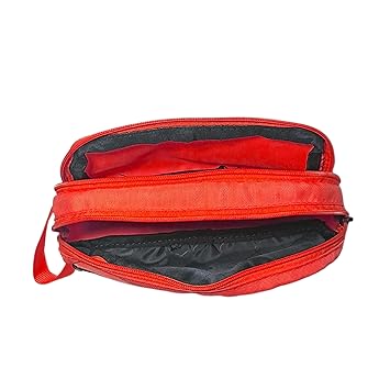 Unisex Red Multipurpose Daily Use / Travel & Toiletry Organiser Pouch – Water-Resistant