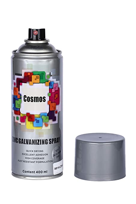 Cosmos Paints Zinc Bright Galvanizing Spray Paint 400ml