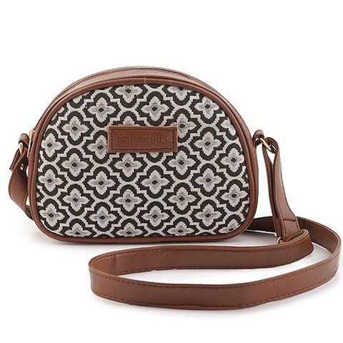 Handcrafted Dice Printed Jute Sling Bag for Girls & Women