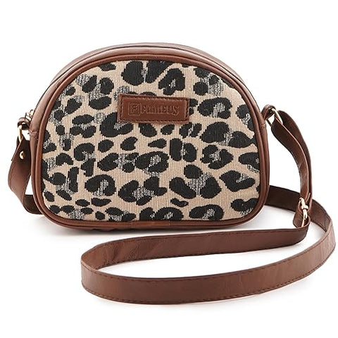 Handcrafted Leopard Printed Jute Sling Bag for Girls & Women