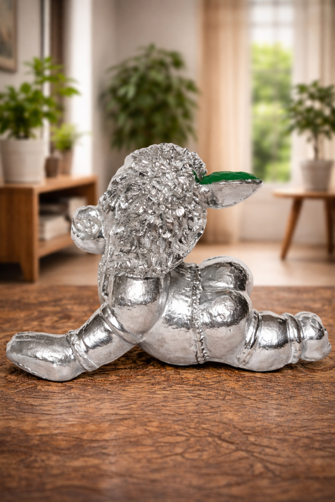 999 Sterling Pure Silver Plated 2 inches Laddu Gopal Statue