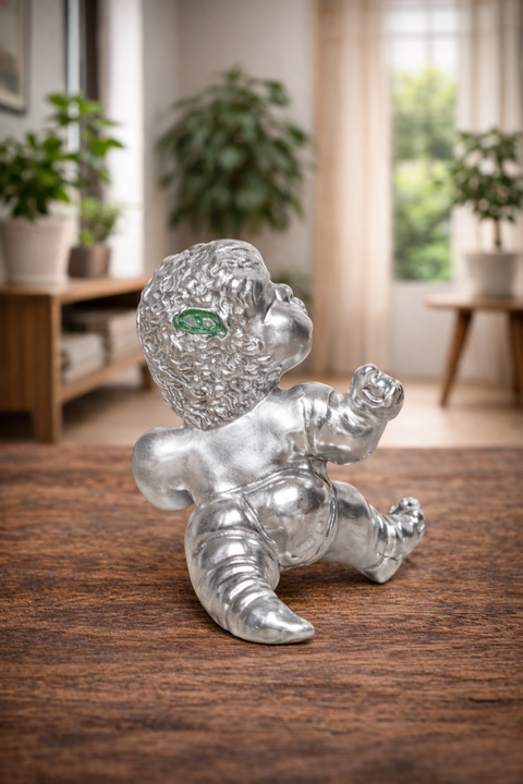 999 Sterling Pure Silver Plated 2 inches Laddu Gopal Statue