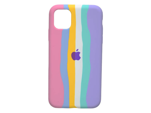 Klikmore Premium look iPhone 11 anti dust back cover comes with combination of Pink and Purple |Ultra protection Case with edge cutting design (Pink Multi)