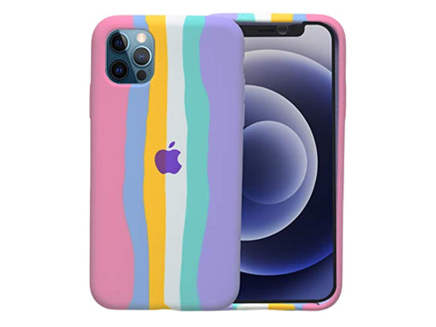 Klikmore Premium look iPhone 11 anti dust back cover comes with combination of Pink and Purple |Ultra protection Case with edge cutting design (Pink Multi)