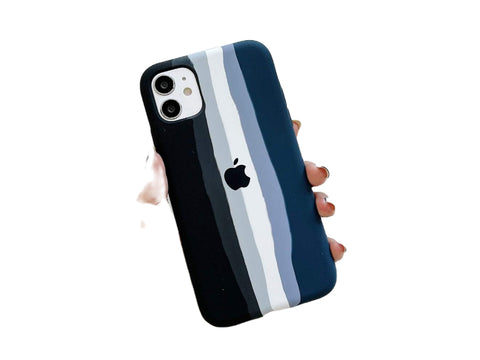 Klikmore Silicon Back Cover for iPhone 12 & iPhone 12 Pro | Made with Anti Scratch Material with Premium look Phone Case (Black and Navy)