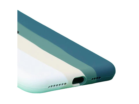 Klikmore Silicon Back Cover for iPhone 12 Pro max | Made with Anti Scratch Material with Premium look Phone Case (White and Navy)