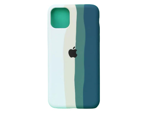 Klikmore Silicon Back Cover for iPhone 12 Pro max | Made with Anti Scratch Material with Premium look Phone Case (White and Navy)