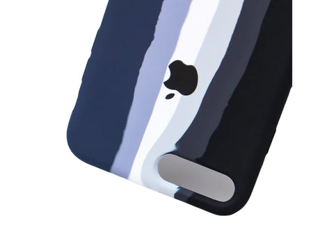 Klikmore Soft Silicone with Anti Dust Plugs Ultra Thin Slim Back Cover Case Compatible for iPhone 6scomes with conbination of (Black and Navy)