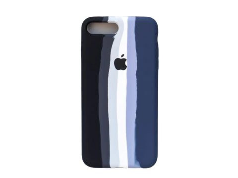 Klikmore Soft Silicone with Anti Dust Plugs Ultra Thin Slim Back Cover Case Compatible for iPhone 6scomes with conbination of (Black and Navy)