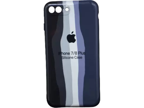 Klikmore Unique Designed Premium Back cover for iPhone |Provide Premium protection and stylish design and Compaitable for iPhone 7plus & iPhone 8plus (Black & Navy)