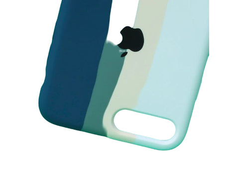 KLIKMORE Stylish Back Cover for iPhone 8 (White and Navy)