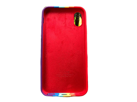 Klikmore Back Case Cover for iPhone XS Max comes in Elegant look | Compatible for iPhone XS Max Back Case Cover with Stylish Premium Design (Red and purple)