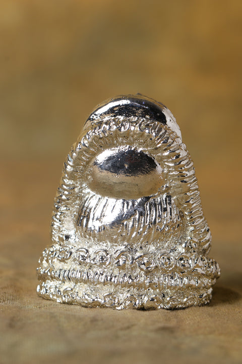 Silver Plated Lord Khatu Shyam Statue in 2 inches