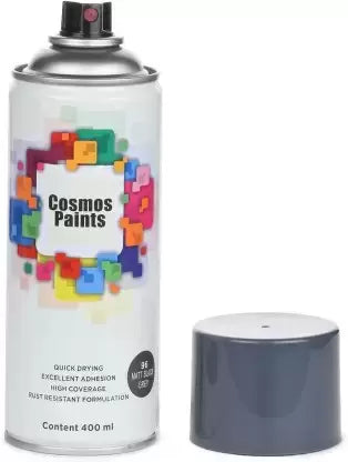 Cosmos Matt Black Grey Spray Paint 400 ml  (Pack of 2)