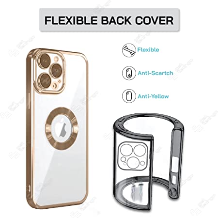 Klikmore Back Cover For Apple Iphone 11 Pro (Gold, Flexible)