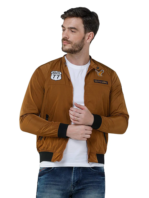 COLVYNHARRIS JEANS Men's Winterwear Brown Zipper Jacket