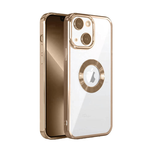 Klikmore Back Cover For Apple Iphone 13 (Gold, Flexible)
