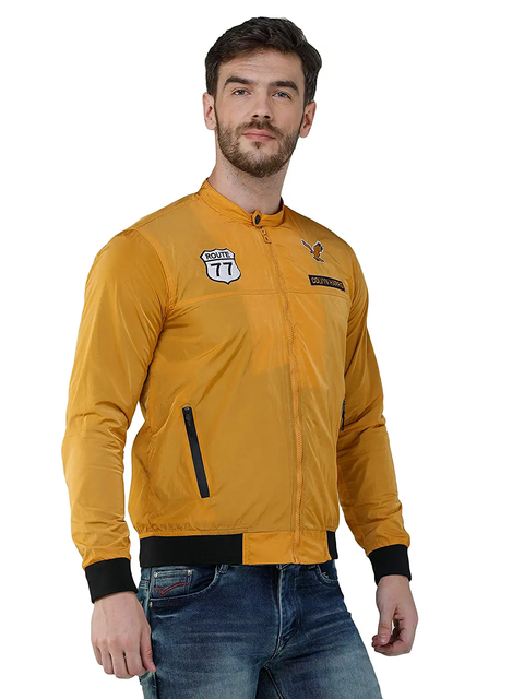 COLVYNHARRIS JEANS Men's Winterwear Mustard Zipper Jacket