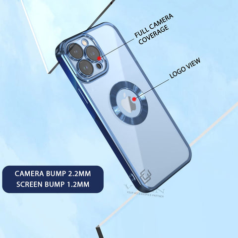 Klikmore Back Cover for Apple Iphone 13 Pro Max (Blue, Flexible)