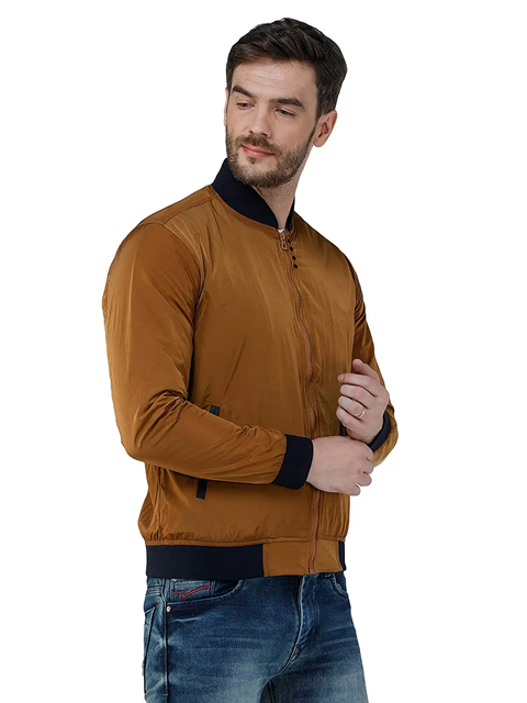 COLVYNHARRIS JEANS Men's Winterwear Tan Zipper Jacket