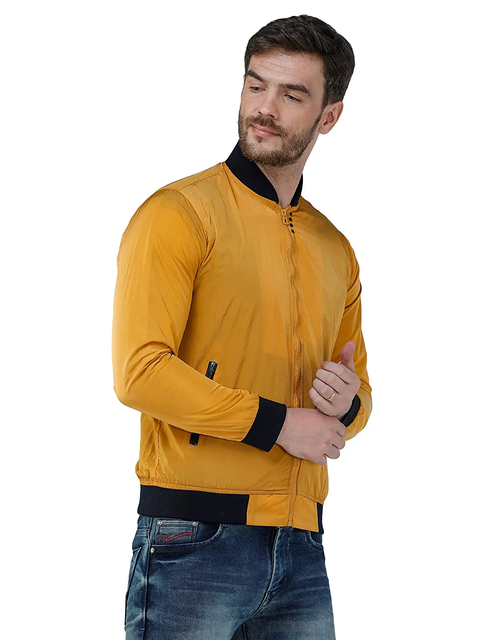 COLVYNHARRIS JEANS Men's Winterwear Yellow Zipper Jacket