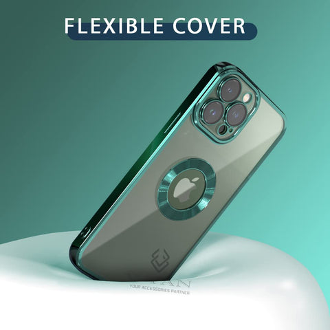 Klikmore Back Cover For Apple Iphone 13 Pro (Green, Flexible)