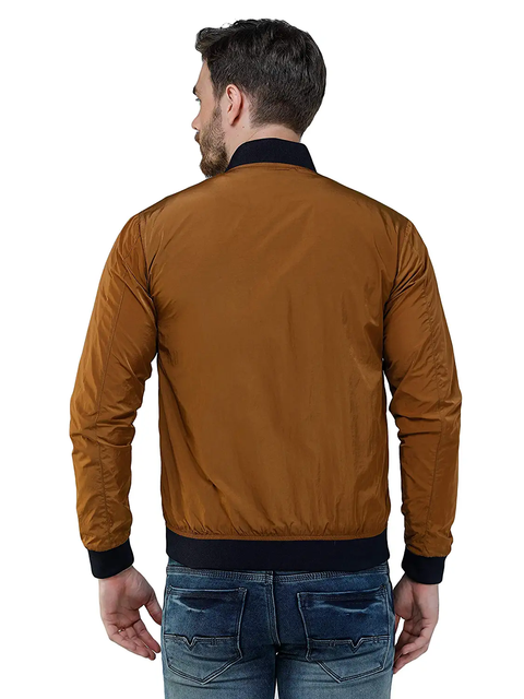 COLVYNHARRIS JEANS Men's Winterwear Tan Zipper Jacket