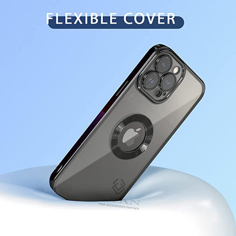 Klikmore Back Cover for Apple Iphone 13 Pro Max (Black, Flexible)