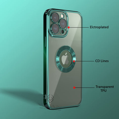Klikmore Back Cover For Apple Iphone 13 Pro (Green, Flexible)