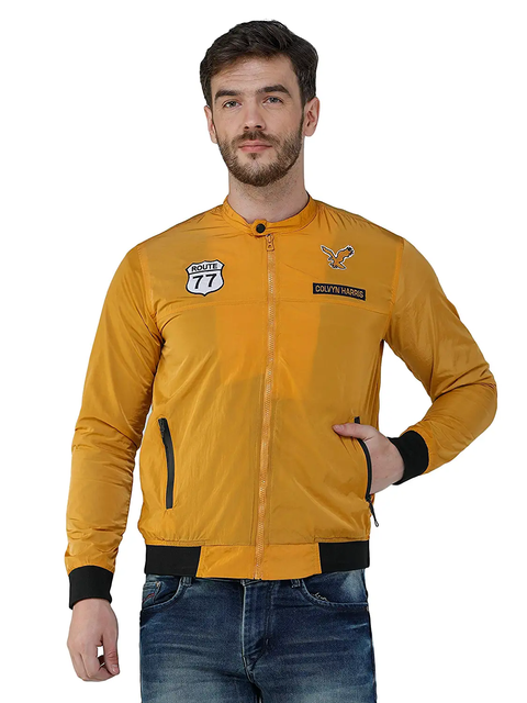 COLVYNHARRIS JEANS Men's Winterwear Mustard Zipper Jacket