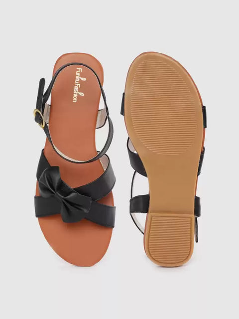 Funku Fshion Women Fancy and Comfort Flat Sandal for Women & Girls