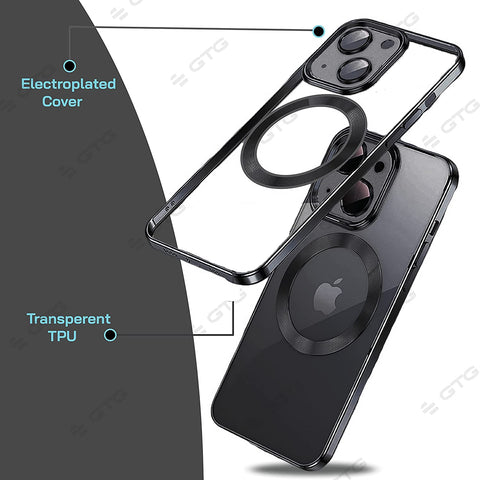 Klikmore Back Cover for Apple Iphone 12 (Black, Flexible)