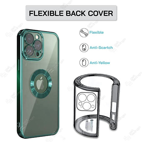 Klikmore Back Cover for Apple iPhone 14 Pro Max (Green, Flexible)
