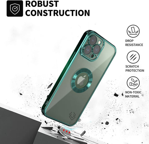 Klikmore Back Cover For Apple Iphone 13 Pro (Green, Flexible)