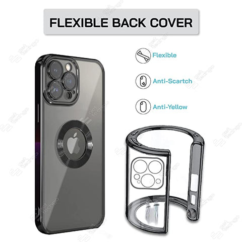 Klikmore Back Cover for Apple iPhone 14 Pro Max (Black, Flexible)