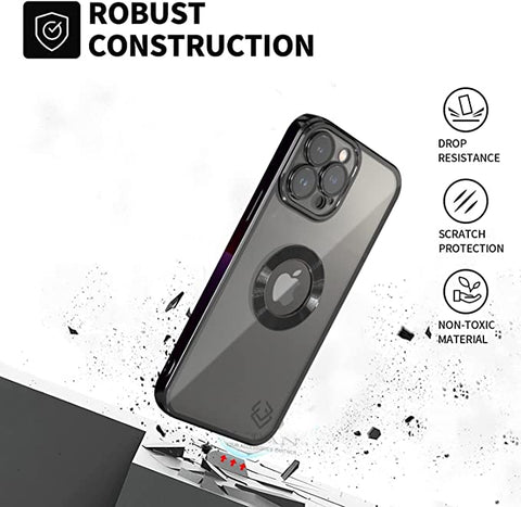 Klikmore Back Cover for Apple Iphone 13 Pro Max (Black, Flexible)